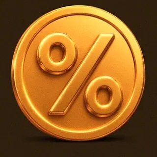 Gold percent coin — Uptown Pokies