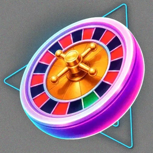 Neon roulette wheel