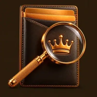 Wallet and magnifier — Uptown Pokies