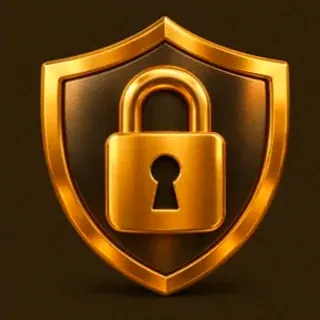 Shield with padlock — Uptown Pokies