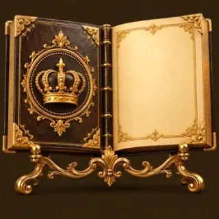 Ornate open book — Uptown Pokies