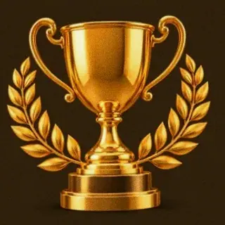 Gold trophy cup — Uptown Pokies