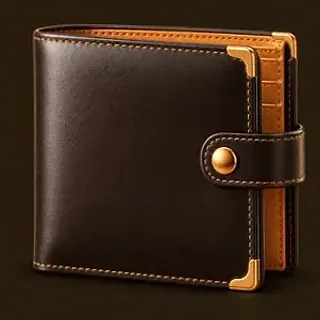 Leather bifold wallet — Uptown Pokies