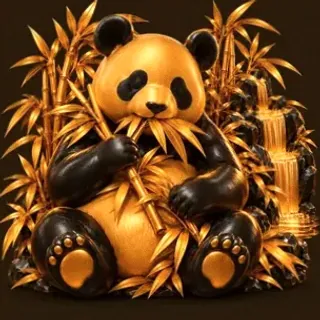 Panda eating bamboo — Uptown Pokies