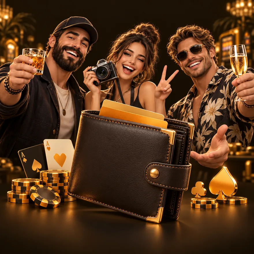 Leather wallet — Uptown Pokies