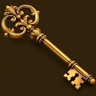 Ornate antique key — Uptown Pokies